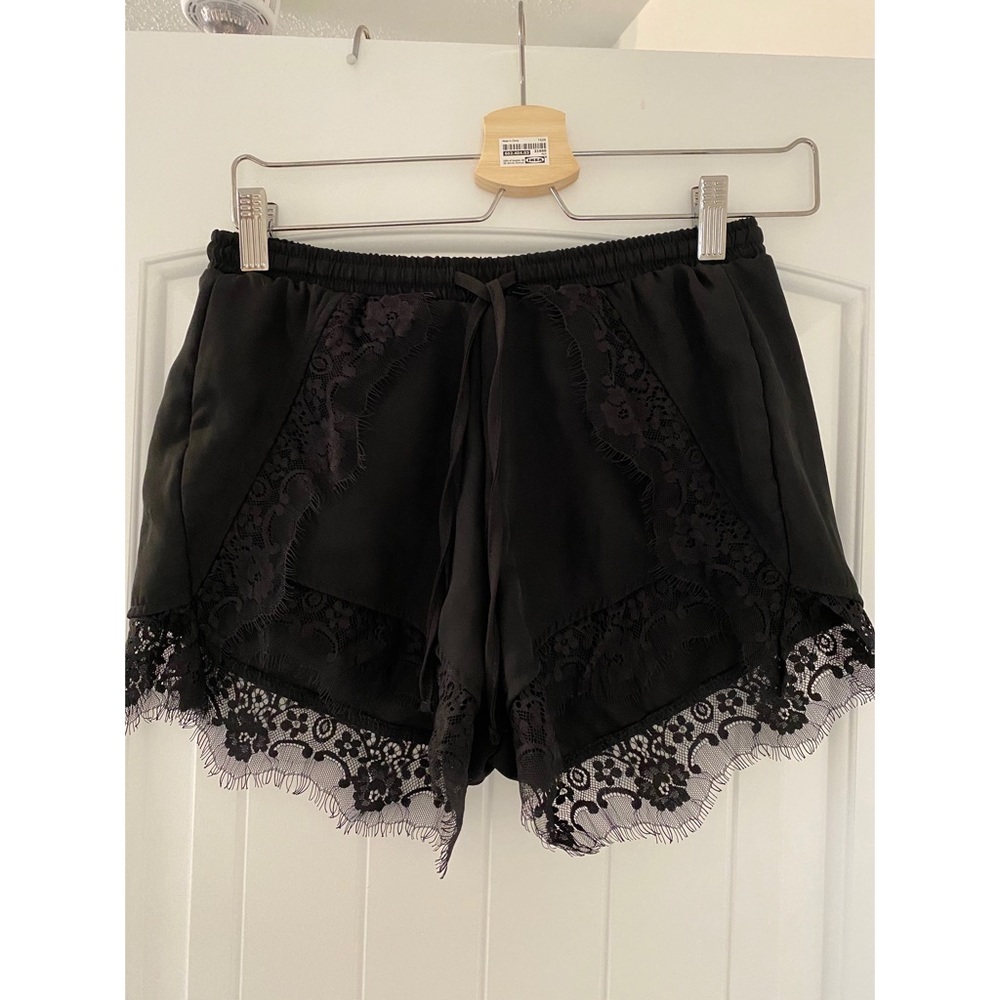 Black lace shorts